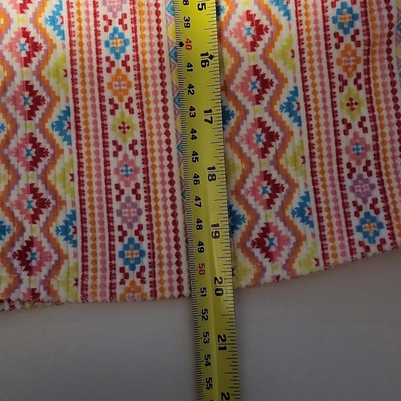 SAVANNA JANE Pink Yellow Southwest Print Corduroy Jacket Rhinestone Fringe - Picture 8 of 8